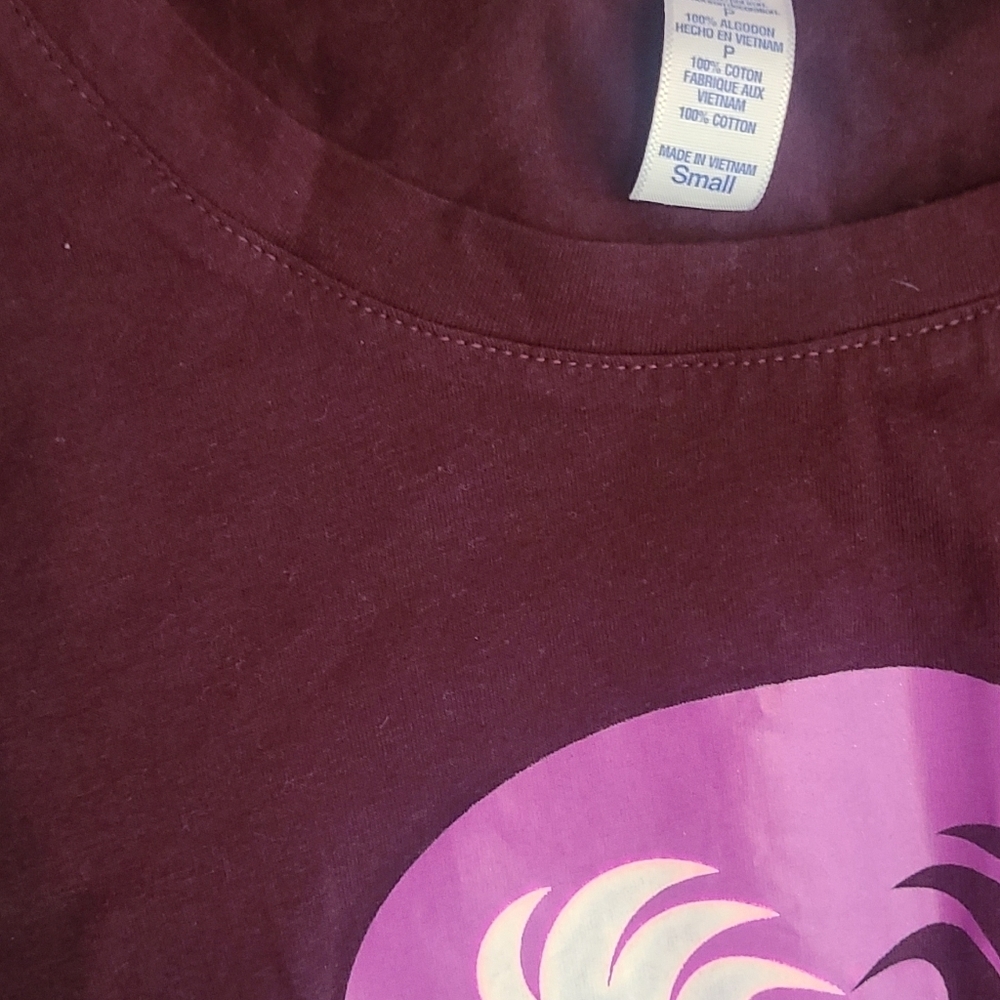 Shades of love by bella 3/4 length t shirt purple pink white sz small - Picture 5 of 5